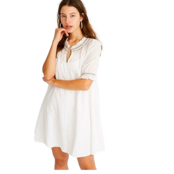 Madewell Dresses & Skirts - Madewell Rainbow Smocked Trapeze Dress